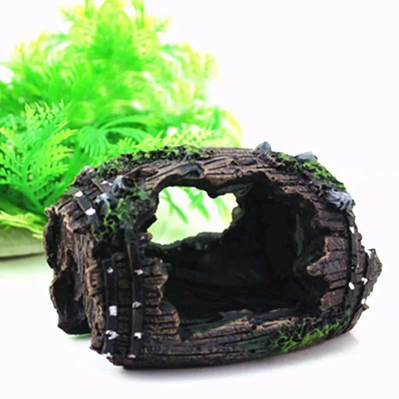 Rustic Barrel Aquarium Decoration